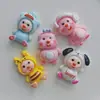 Accesorios de Resina de Castor Rubí de Dibujos Animados Pasador Infantil Pegamento de Crema Hecho a Mano Accesorios para Funda de Teléfono Accesorios de Hebilla para Zapatos con Agujeros Accesorios