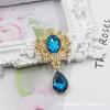 Placa de Flor de Liga de Vidro de Cristal Gotas d'Água Fivela de Diamante Barra lolita Artesanal diy Laço Acessórios de Cabelo Material