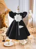 Vestido de princesa infantil de comercio exterior, vestido para niñas, vestido para interpretación de piano, vestido de novia para niña de las flores, banquete de cumpleaños y aniversario para niñas pequeñas.