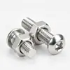 Tornillo Tuerca de Acero Inoxidable 304 Cabeza Redonda Hexágono Interior Juego de Dos Piezas Tornillo para Máquina Cabeza Plana M3M4M5M6M