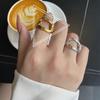 Anillo cuadrado retro estilo coreano Dongdaemun moda popular en Instagram transmisión en vivo en línea mismo sentido de diseño anillo para el dedo índice femenino