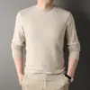 Nuevo Suéter de Punto de Color Sólido de Cuello Alto Delgado para Hombre, Suéter Básico de Manga Larga para Hombre Joven, Ropa para Hombre