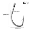 S68 tubo Fu Wan Shi gancho de aço inoxidável a granel gancho de pesca reforçado farpado com Círculo Mar pesca robalo gancho