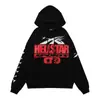 Marca da Moda Estilo Americano High Street Ins Nicho Vintage Antigo Estampa de Letra Solto Moletom com Capuz Masculino e Feminino Outono e Inverno