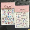 Novo Adesivo Estereoscópico Intergaláctico Fofo para Unhas com Relevo de Bebê Desenho Animado Stitch Menina Decoração DIY para Unhas Ccd