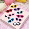 Nuevo parche pequeño de resina de 2.9 cm para gafas de sol pequeñas, modelo de gafas de sol lindo, accesorios, juguete DIY, joyería pequeña