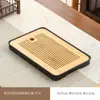 Bandeja pequeña para té casera con drenaje y almacenamiento de agua, nuevo modelo 2026, bandeja para juego de té Kung Fu, mar de té de bambú, bandeja de preparación en seco, lujo ligero