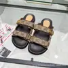 Sandalias Nuevas para Pareja Marca G 2025 con Velcro, Zapatos Individuales Versátiles con Pedrería, Mocasines Romanos de Playa de Suela Gruesa a la Moda