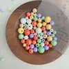 Cuentas Redondas Pequeñas de Frijol de Azúcar de Color Sólido, Galvanizadas con UV, Alto Brillo, Sueltas, para Pulsera DIY, Cuentas Espaciadoras, Accesorios de Bolsa