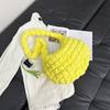 Bolso nube plisado transfronterizo Diseño nicho de Corea del Sur Chaqueta acolchada de algodón plumón Bolso burbuja informal para ir al trabajo Bolso tote bandolera