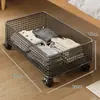 Caja de Almacenamiento Debajo de la Cama Hogar Plano Armario de Almacenamiento de Ropa Cajón Móvil para Juguetes Infantiles Organizador de Almacenamiento Tipo Cajón