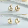 Moda Europea y Americana Elegantes Pendientes Grandes en Forma de C Retro Pendientes de Goma ABS en Forma de C Pendientes Ligeros de Lujo de Alta Gama para Mujer