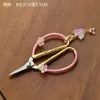 Tijeras de té retro estilo chino fabricadas en fábrica, tijeras individuales de aleación hechas a mano para cortar bolsitas de té, accesorios de té para el arte del té y la ceremonia del té