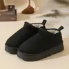 2026 Nuevas Botas de Nieve de Invierno Transfronterizas, Zapatos de Algodón con Forro de Felpa, Suela Gruesa, Cálidos, Antideslizantes, Pantuflas de Estilo Unisex para Pareja al por Mayor