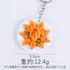 Chaveiro de Prato de Comida Simulada Pvc Miniatura Prato de Comida Simulado Cozinhar Brinquedo de Faz de Conta Restaurante Pequeno Presente