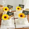 Decoración de Pastel Celebridad de Internet para el Día del Maestro Adornos de Girasol Artificiales Tarjeta de Felicitación Feliz Día del Maestro Enchufe