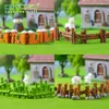 Micro-Paisaje Creativo Tablero de Madera Valla de Piedra Puente Corto Jardinería Paisajismo Decoración DIY Accesorios Botella Ecológica Pequeños Adornos
