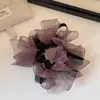 Goma para el pelo con lazo brillante, Nuevo estilo elegante y delicado, Cuerda para moño bajo que reduce la edad, Accesorio para el pelo con goma elástica esponjosa