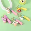 Figuritas de pareja estéreo 3D, llaveros de personajes de dibujos animados 3D, llaveros de goma suave de PVC de dibujos animados, adornos colgantes