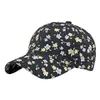 Boné de Baseball Estampado Novo Estilo Primavera e Verão para Mulheres, Boné de Baseball Floral Versátil Moda Coreana, Chapéu de Proteção Solar para Exterior