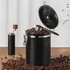 Tanque de armazenamento de grãos de café Binco aço inoxidável grau alimentício tanque selado para pó de café válvula de exaustão unidirecional armazenamento