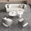 Juego de sofá recto y mesa de centro para recepción de negocios en lobby de hotel, asientos casuales de lujo ligero para oficina y sala de exposiciones