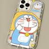 Doraemon É Adequado para Capa de Celular iPhone 17, Desenho Animado 14 Transparente Cobertura Total Apple 11/15 Airbag Porta-Retrato Anti-Queda
