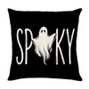 Conjunto de Capas de Almofada Decorativas de Linho para Casa de Halloween com Combo de Capa de Almofada de Sofá de Cabeça de Abóbora Engraçada