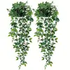 Mandala Planta Verde Hojas de Eucalipto Artificiales Decoración Colgante Planta en Maceta Acabado Mate Amazon Transfronterizo