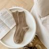 Otoño e Invierno calcetines de lana nueva de media caña calcetines gruesos cálidos con forro polar ins estilo preppy moderno estilo japonés calcetines de felpa de color sólido para mujer