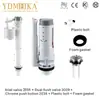 Conjunto completo de peças para vaso sanitário, acessórios universais para caixa acoplada, válvula de enchimento silenciosa, válvula de descarga de dois estágios, Meijia K3009