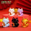 Micro-Paisaje Creativo Lindo Buena Suerte Gato de la Suerte Muñeco Accesorios de Decoración DIY Adornos Pequeños para Coche Escritorio