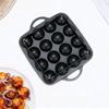 Plato para barbacoa de albóndigas de pulpo binaural transfronterizo de 16 agujeros, estufa de cassette de gas adecuada para picnic al aire libre