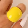 Anel de Luz de Resina Novo Estilo Retrô Design de Luxo Anel de Polegar Anel para Mulheres Sensação de Alto Padrão Acessórios Estilo INS Anel Marmorizado