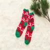 Calcetines Personalizados de Felpa de Coral Procesamiento Calcetines para Dormir de Suelo Antideslizantes Reno Navideño Personalidad Dibujos Animados Creativos Transfronterizos Calcetines Calientes