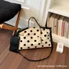 2026 Verão Novo Estilo Coreano Bolinhas Grande Capacidade Simples Casual Versátil Bolsa de Mão para o Dia a Dia Bolsa Tote de Nylon