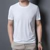 Camiseta de seda gelada masculina de manga curta 2025 novos esportes de verão de secagem rápida respirável meia manga camiseta masculina solta roupas superiores