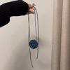 Colar de renda com cadarço Rosa Azul para mulheres 2024 nova celebridade da internet acessórios franceses design de gola senso de design