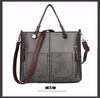 Bolso mujer 2022 Nueva Moda doble bolsillo bolso de mano retro PU piel aceitosa hombro diagonal bolsa de moda al por mayor