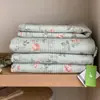 Juego de cama de algodón de doble cara estilo pastoral coreano 2026, juego de tres piezas, sábana y fundas de almohada acolchadas y engrosadas