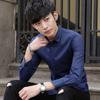 Camisa de manga larga para hombre, de primavera y otoño, ajustada, blanca pura, para jóvenes, de negocios, profesional, estilo coreano, tendencia fina.