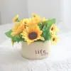 Vaso de cerâmica para plantas item quente do Douyin dropshipping flor pequena flor artificial planta em vaso flor de simulação decoração de sala de estar ornamento