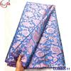 Tecido Brocado Jacquard Antigo Bordado Dupla Face com Fio de Ouro e Prata Renda Brocada Africana