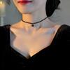 Dongju gatinho super fofo pedra preta colar gargantilha corrente clavícula textura de luxo leve retrô suave nicho namoradas feminino