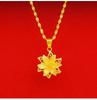 Pendente de flor rica banhado a ouro cobre feminino Vietnã ouro de areia corrente onda d'água joias de atacado para movimento rápido da mão