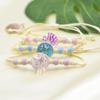 Pulseira de Flores Secas, Renda com Cordão Off-White, Gipsofila, Enfeites de Flor de Copo de Leite, Tecelagem de Cristal Artesanal com Planta Real
