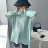 Camisa Blusa de Punto de Manga Larga de Seda de Hielo Fina Jiazhi para Protección Solar para Mujer Estilo Coreano Suelta Camisa Básica para Mujer B7036