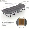 Uma cama de acampamento dobrável premium estável de oito pernas para uso ao ar livre, adequada para adultos e camas dobráveis multiuso portáteis. Possui 6 direções ajustáveis e vem com um colchão e travesseiro. É adequada para acampamento, piquenique