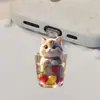 Tapón de Polvo para Teléfono de Acrílico con Dibujo de Gatito Caricatura Lindo 2D Transfronterizo Adecuado para Teléfonos Tipo-C y Apple