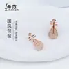 Accesorios Antiguos Pendientes Pipa de Plata de Ley s925 Moda para Mujer Moda Nacional Pendientes de Instrumento Musical Pendientes Creativos de Nicho para Mujer